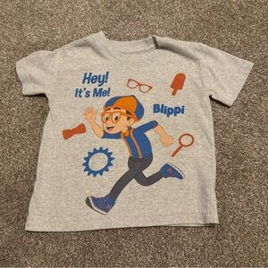 ”Hey it’s me!” Blippi Heathered Gray short sleeve t shirt 3T Toddler Boy Girl